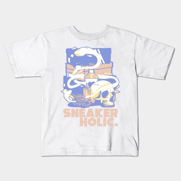 Sneaker Holic Pink Oxford Kids T-Shirt by funandgames